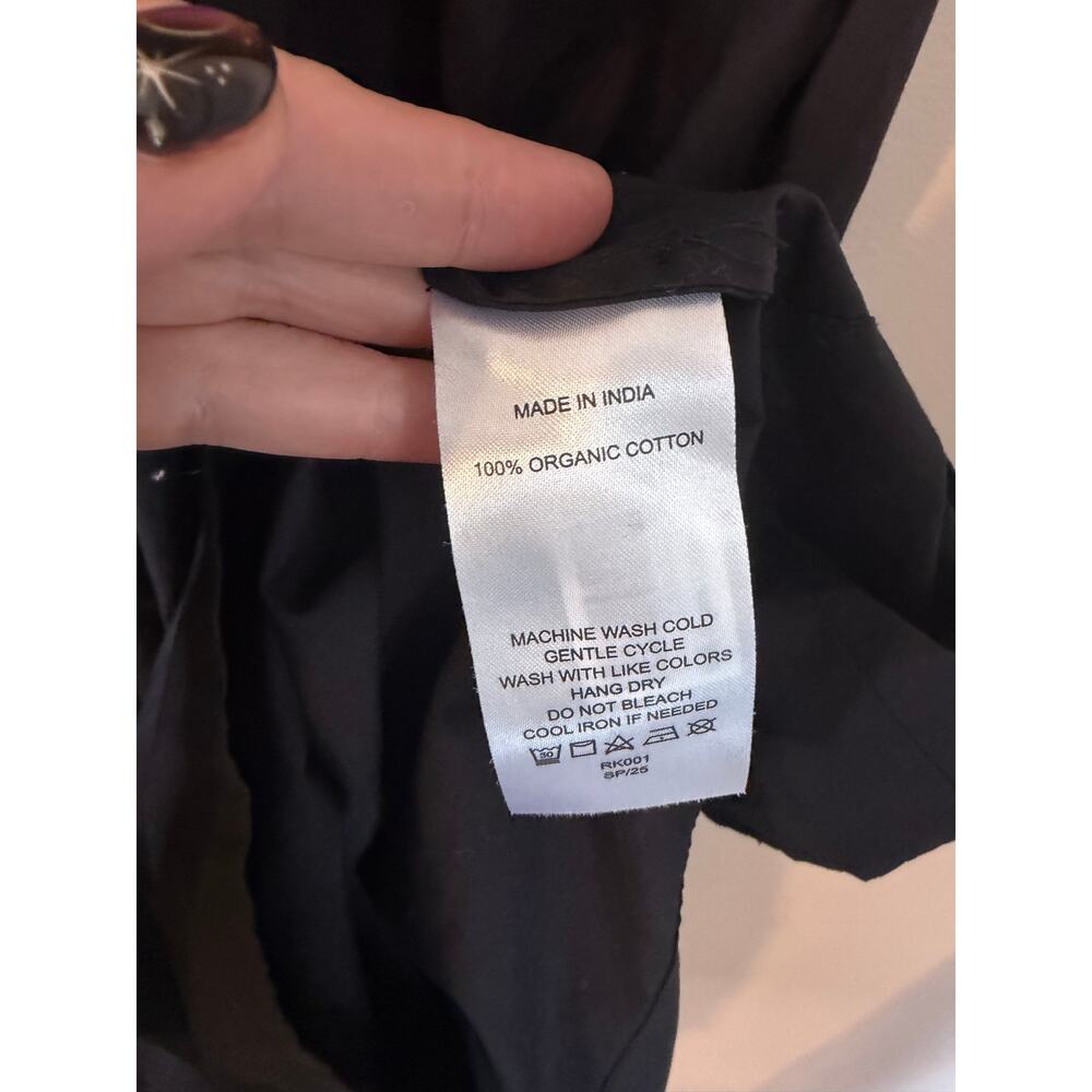 NWOT Quince 100% Organic Cotton Poplin A-line Maxi Skirt Medium Black Capsule - Picture 5 of 7